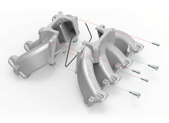 Colector de admisión Holley LS1 LS2 Single Palne 4150 Split Design Race EFI satinado