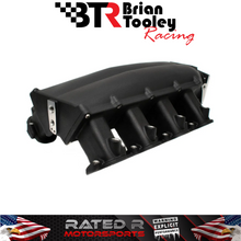 Cargar imagen en el visor de la galería, Colector de admisión con puerto rectangular elevado BTR LS7 Trinity EFI LS, color negro