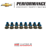 GM LS Hat Style Valve Stem Seals For Single Style Valve Springs Set of 16