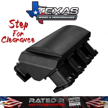 Cargar imagen en el visor de la galería, Colector de admisión de puerto catedral LS1 LS2 de 102 mm con chapa de metal Texas Speed, escalonado para mayor espacio libre