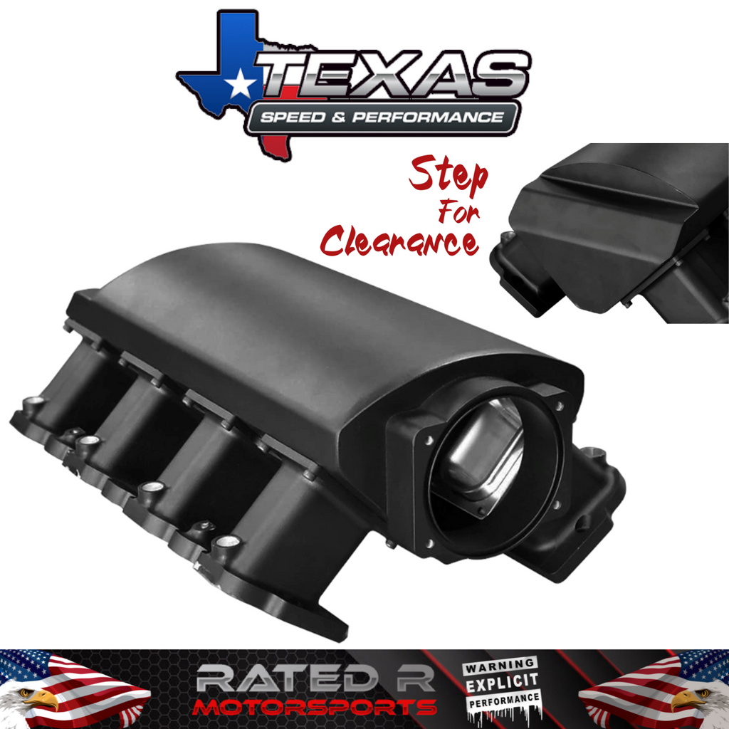 Texas Speed Sheet Metal 102mm LS1 LS2 Cathedral Port Intake Manifold STEPPED FOR CLEARANCE