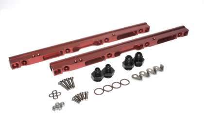 Kit de riel de combustible Fast LS2 Billet para colector de admisión LSXR rojo